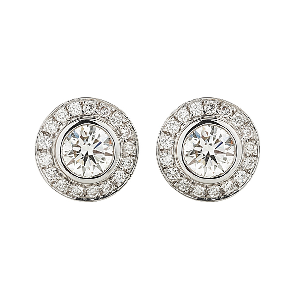 DIAMOND CUP STUD EARRINGS