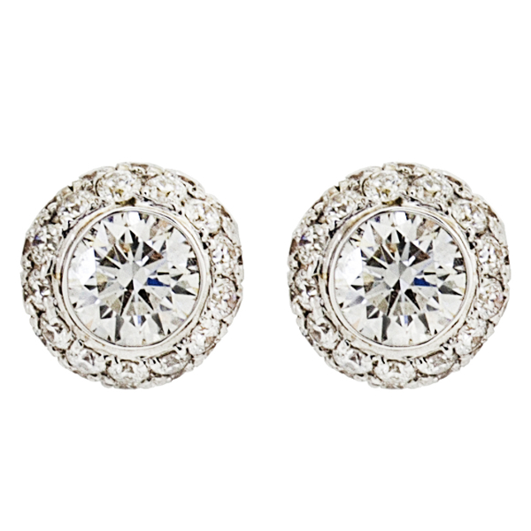 DIAMOND ENCRUSTED STUD EARRINGS