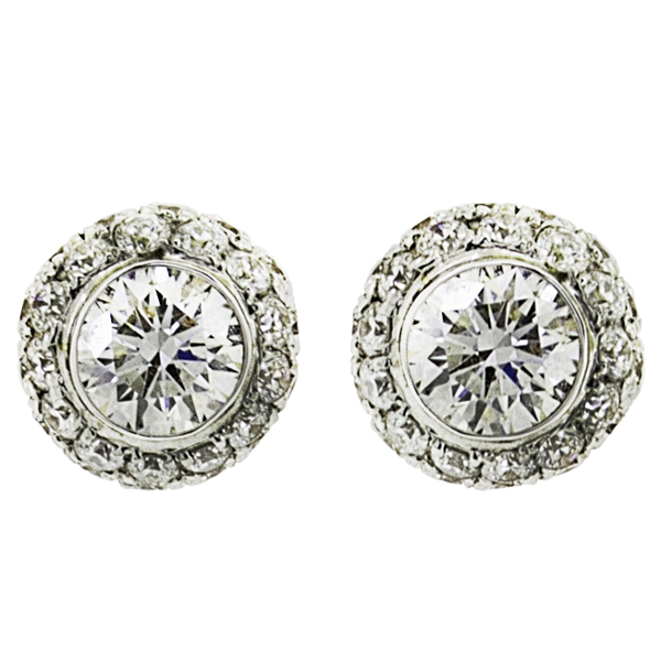 PAVE DIAMOND STUD EARRINGS